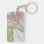 JEFFERSONVILLE、インディアナ: 地図 キーホルダー (裏面)