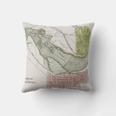 JEFFERSONVILLE、インディアナ: 地図 クッション (裏面)