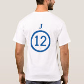 jeffsoccer 12 tシャツ (裏面)