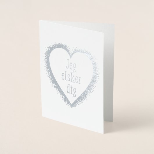Jegのelskerの発掘、私はデンマーク語の愛します 箔カード (正面)