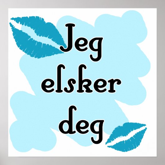 Jeg elsker deg - Norwegian - I love ポスター (正面)