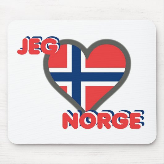 Jeg Elsker Norge (I愛ノルウェー) マウスパッド (正面)