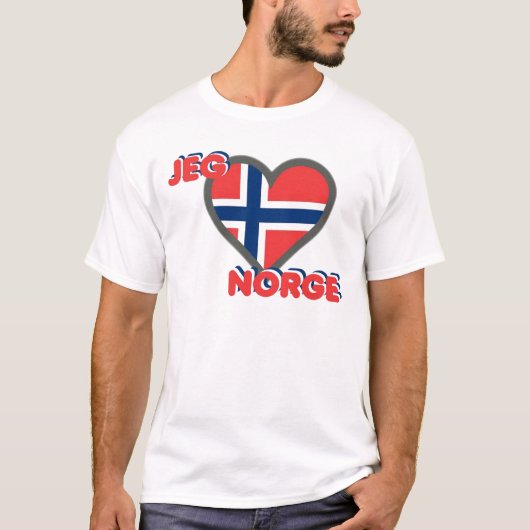 Jeg Elsker Norge (I愛ノルウェー) Tシャツ (正面)