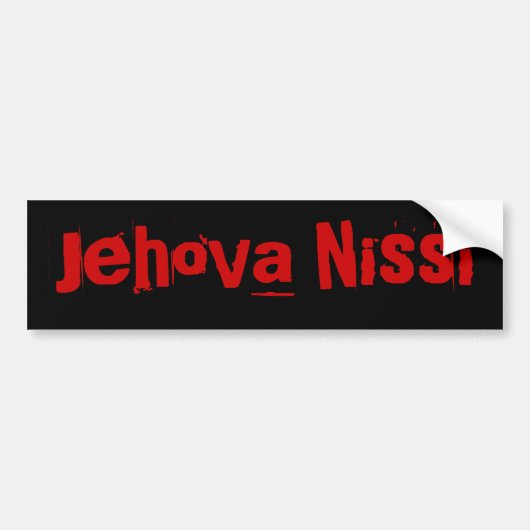 Jehova Nissi バンパーステッカー (正面)