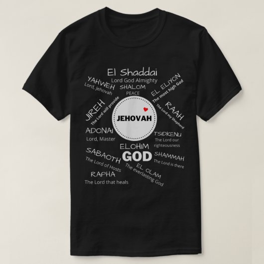 JEHOVAHクリスチャン男女 Tシャツ (デザイン正面)