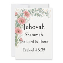 Jehovah Shammah, ガーベラ, 神の名, 聖句