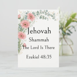 Jehovah Shammah, ガーベラ, 神の名, 聖句 招待状