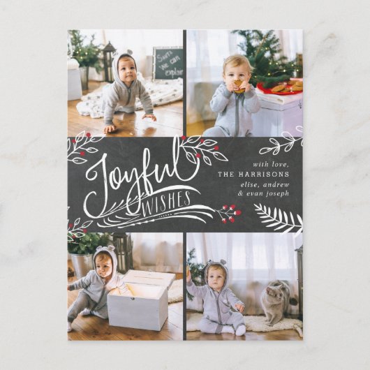 JEIFILE WISHESホリデーフォトコラージュはがき シーズンポストカード (正面)