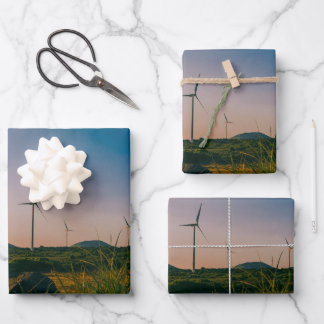 Jeju Wind Farm Landscape Wrapping Paper ラッピングペーパーシート