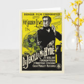 Jekyll 1920年の先生およびハイドDesign氏の挨拶状 カード (黄色い花)