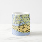 Jekyll Island Georgia Coast Map Mug コーヒーマグカップ (中央)