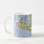 Jekyll Island Georgia Coast Map Mug コーヒーマグカップ (左)