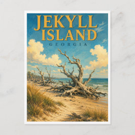 Jekyll Island Georgia Driftwood Beach GeoSaga ポストカード