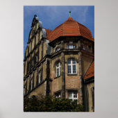 Jelenia Góra Architecture Print - Red Roof Turret ポスター (正面)