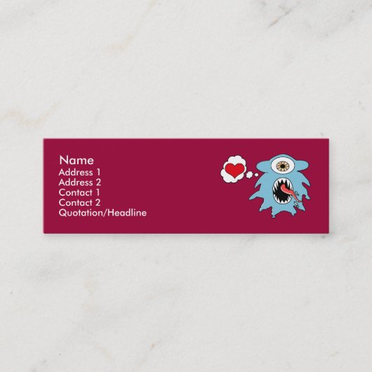 Jelliは細い名刺をlove スキニー名刺 (正面)