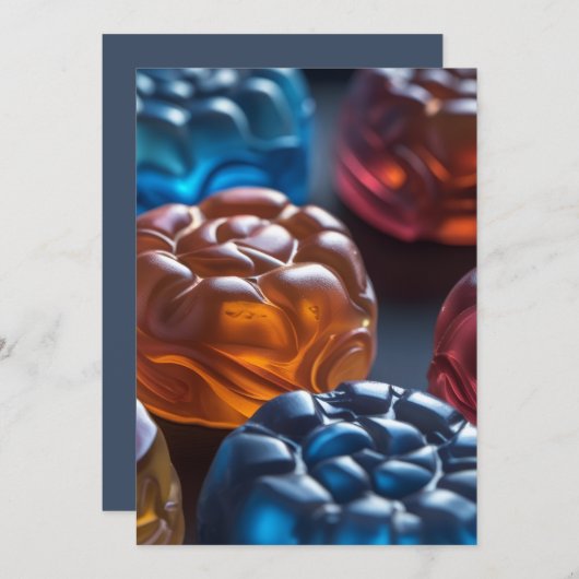 Jellied Candy Fun 招待状 (正面/裏面)