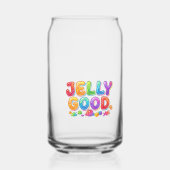Jelly Good - かわいいクラゲのダジャレTシャツデザイン ガラス缶 (裏面)