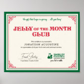 Jelly of the Month Certificate ポスター (正面)