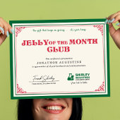 Jelly of the Month Certificate ポスター