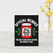 Jelly Of The Month Club Member Funny Christmas  カード (黄色い花)