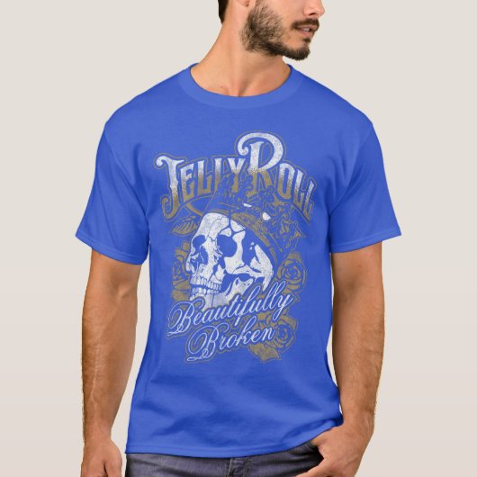 Jelly Roll Beautifully Broken Forour 20241 retro Tシャツ (正面)