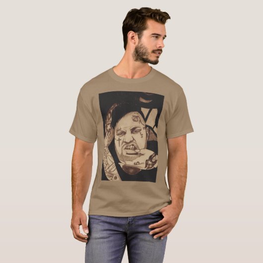 Jelly Roll Hand Drawn Portrait retro Tシャツ (正面フル)