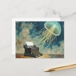 Jellyfish and a Typewriter ポストカード