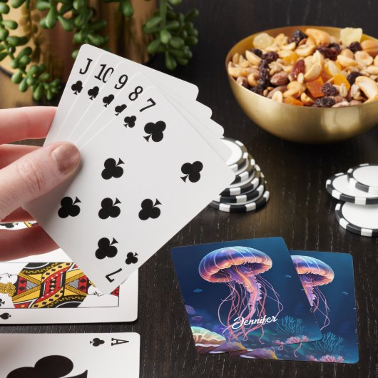 Jellyfish Art, White Script Name トランプ (インサイチュ)