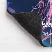 jellyfish art, white script name and extra text マウスパッド (コーナー)