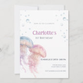 Jellyfish Birthday Invitation 招待状 (正面)
