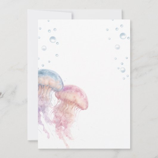 Jellyfish Birthday Invitation 招待状 (裏面)