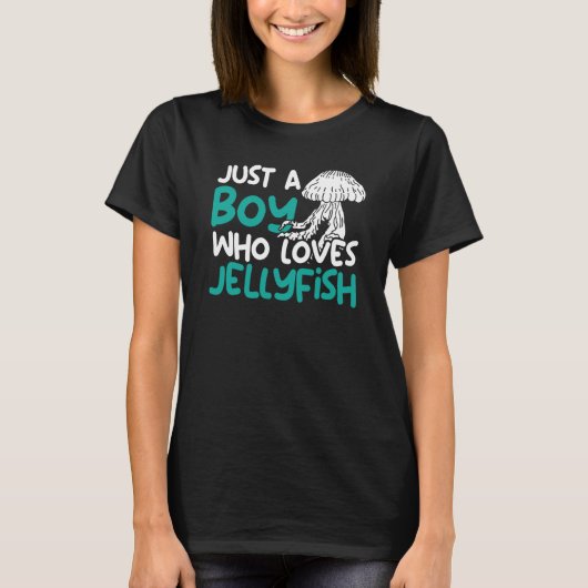 Jellyfish Boy Jelly Fish Aquarium Marine Biology J Tシャツ (正面)