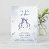 Jellyfish Elegant Ocean Bridal Shower 招待状 (スタンド正面)