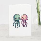 Jellyfish Friends Happy Card カード (正面)