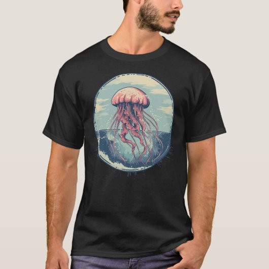 Jellyfish Marine Mammal Sea Ocean Jellyfish Ocean Tシャツ (正面)