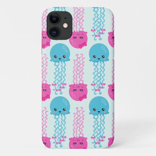 Jellyfish Pattern, Cute Jellyfish, Sea Animals Case-Mate iPhoneケース (裏面)
