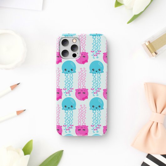 Jellyfish Pattern, Cute Jellyfish, Sea Animals Case-Mate iPhoneケース