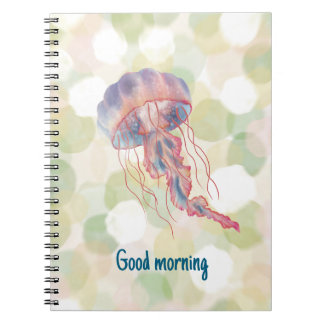 Jellyfish-Qualle-Watercolor-Stile ノートブック