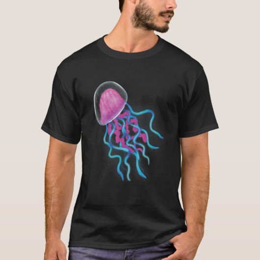 Jellyfish Sea Creature Medusa Underwater Marine Fi Tシャツ (正面)