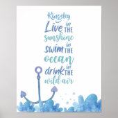 Jellyfish Serenity Customizable ポスター (正面)