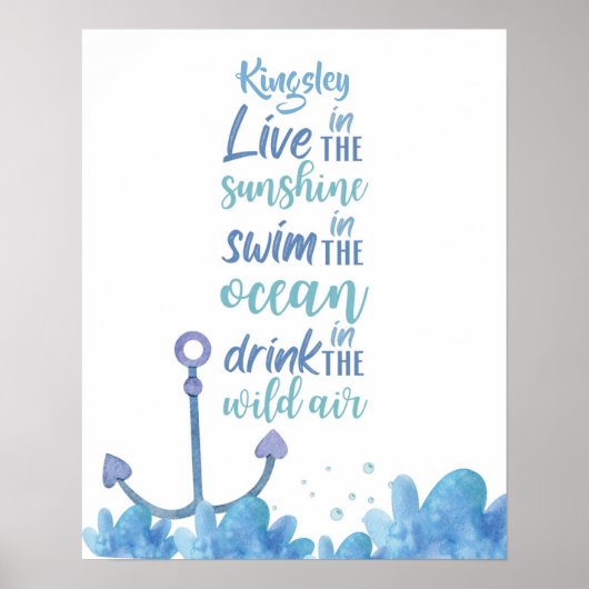 Jellyfish Serenity Customizable ポスター (正面)