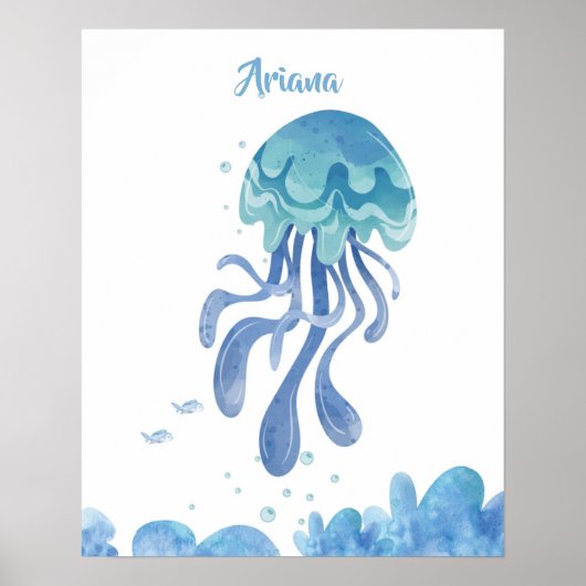 Jellyfish Serenity Customizable ポスター (正面)