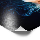 Jellyfish Underwater - Dark Glow フォトプリント (角)