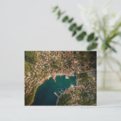 JELSA, HVAR,クロアチア – 空中表示 ポストカード (スタンド正面)