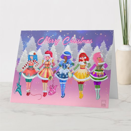 Jem and the Holograms Christmas card カード (正面)