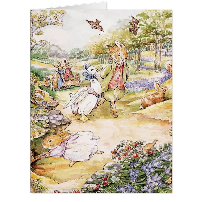 Jemima Puddle Duck氏と散歩キツネ (正面)