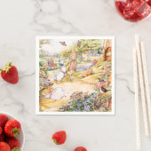 Jemima Puddle Duck氏と散歩キツネ スタンダードカクテルナプキン (インサイチュ)