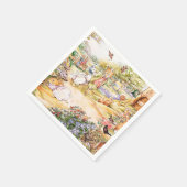 Jemima Puddle Duck氏と散歩キツネ スタンダードカクテルナプキン (角)