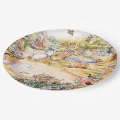 Jemima Puddle Duck氏と散歩キツネ ペーパープレート (アングル)