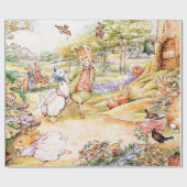 Jemima Puddle Duck氏と散歩キツネ ラッピングペーパー (フラット)